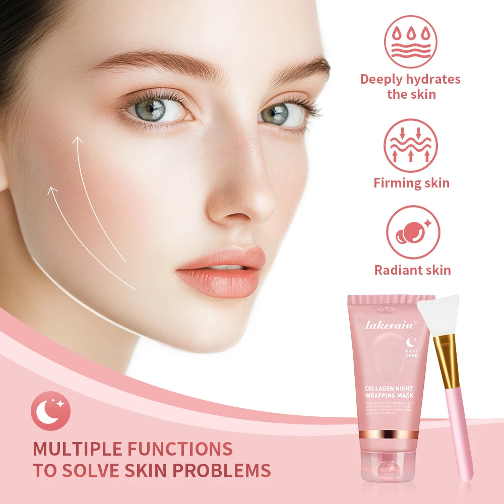 Ibcccndc Collagen Overnight Peel Mask Hydration Brightening Anti Wrinkle