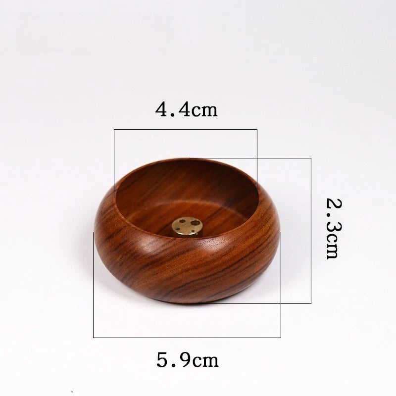 Wooden Four Hole Incense Burner For Meditation And Tea House