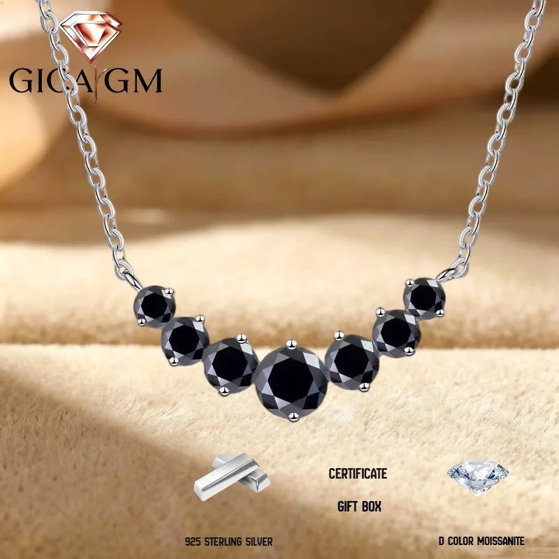 2.8ct Moissanite Pendant Necklace Sterling Silver Elegant Gift