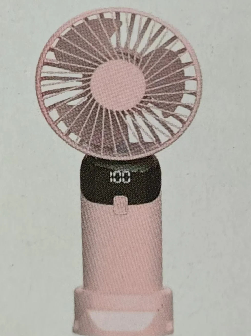 USB Mini Portable Rechargeable Handheld Fan With Integrated Phone Holder