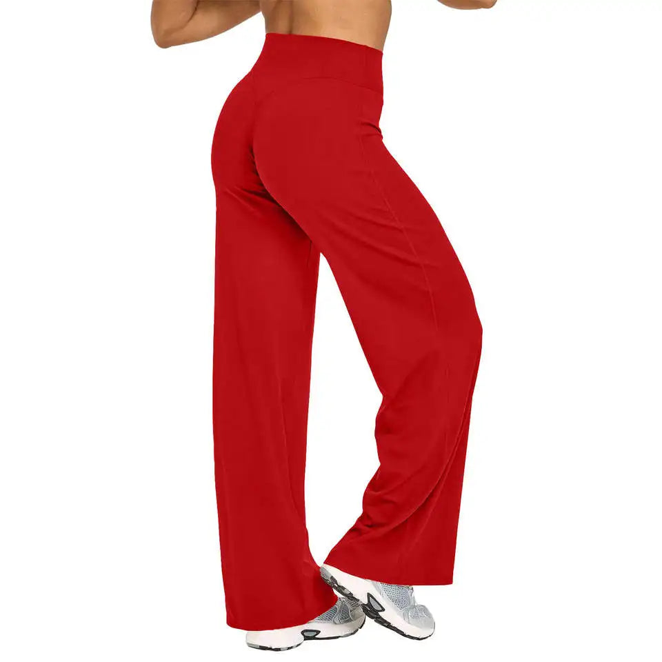 NCLAGEN SoftMotion Yoga Pants Women Mid Waist Straight Leg Bottoms
