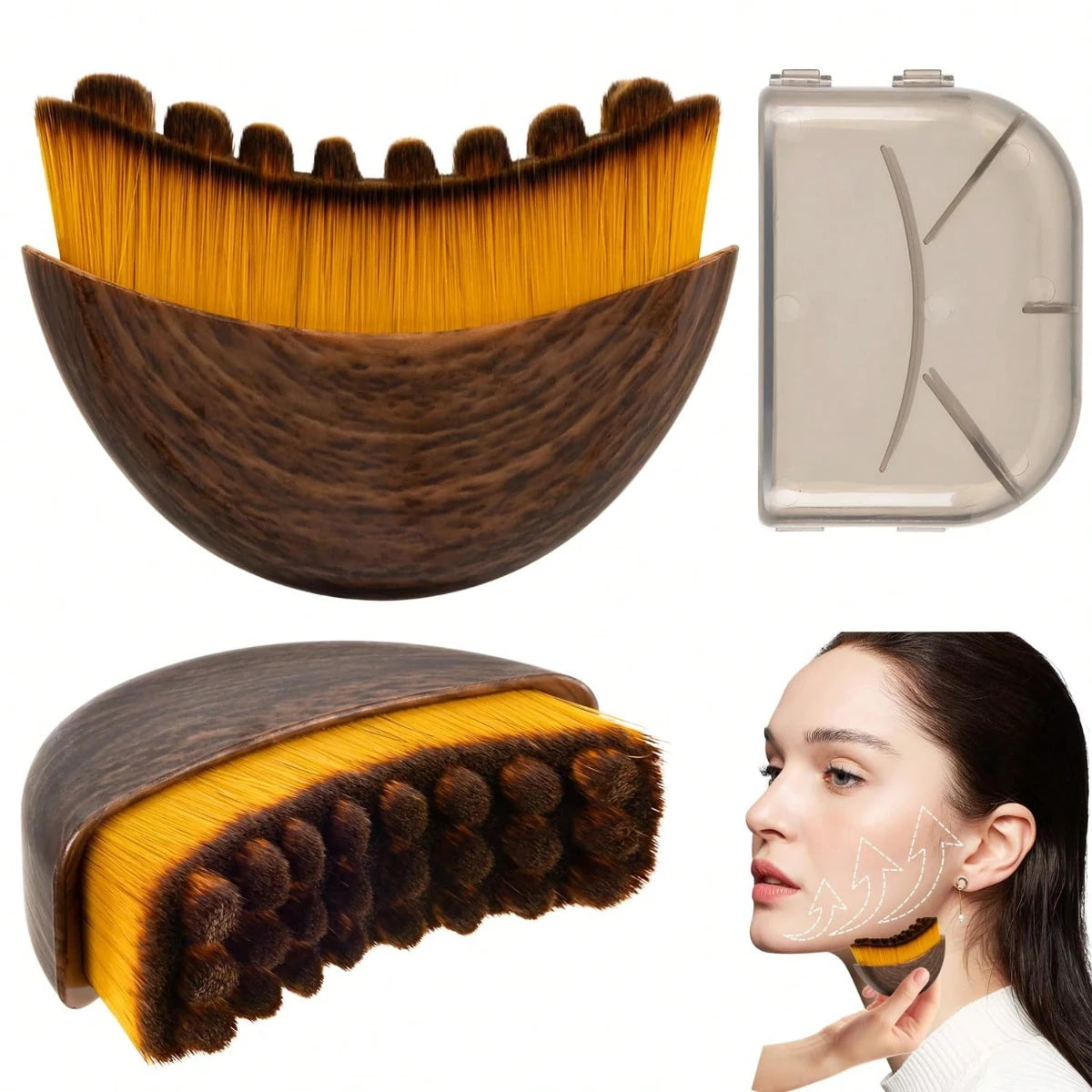 Manual Facial Lymphatic Brush For Chin And Jawline Contouring