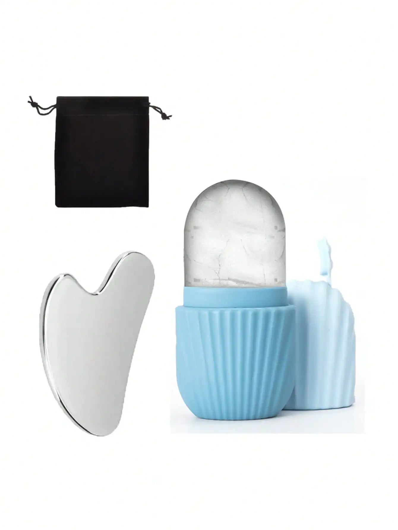 Professional Ice Face Roller Set With Gua Sha Board