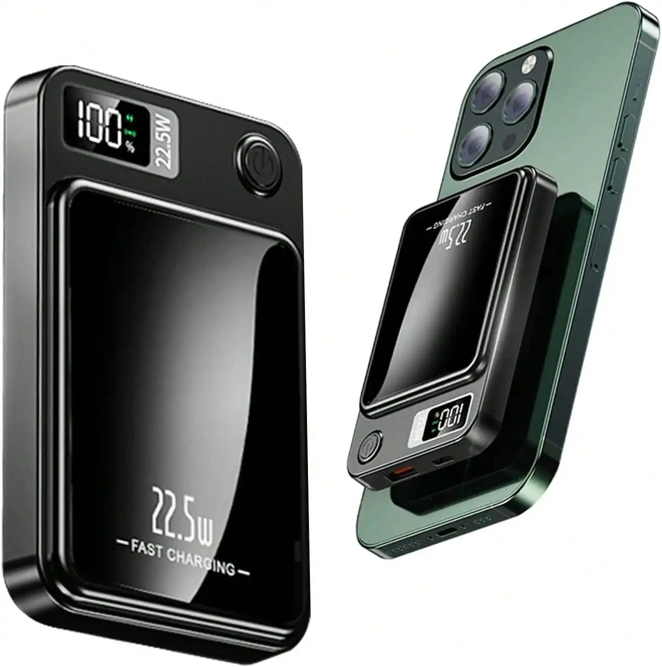 Fast Charging 10000 Mah Power Bank With Built In Cables