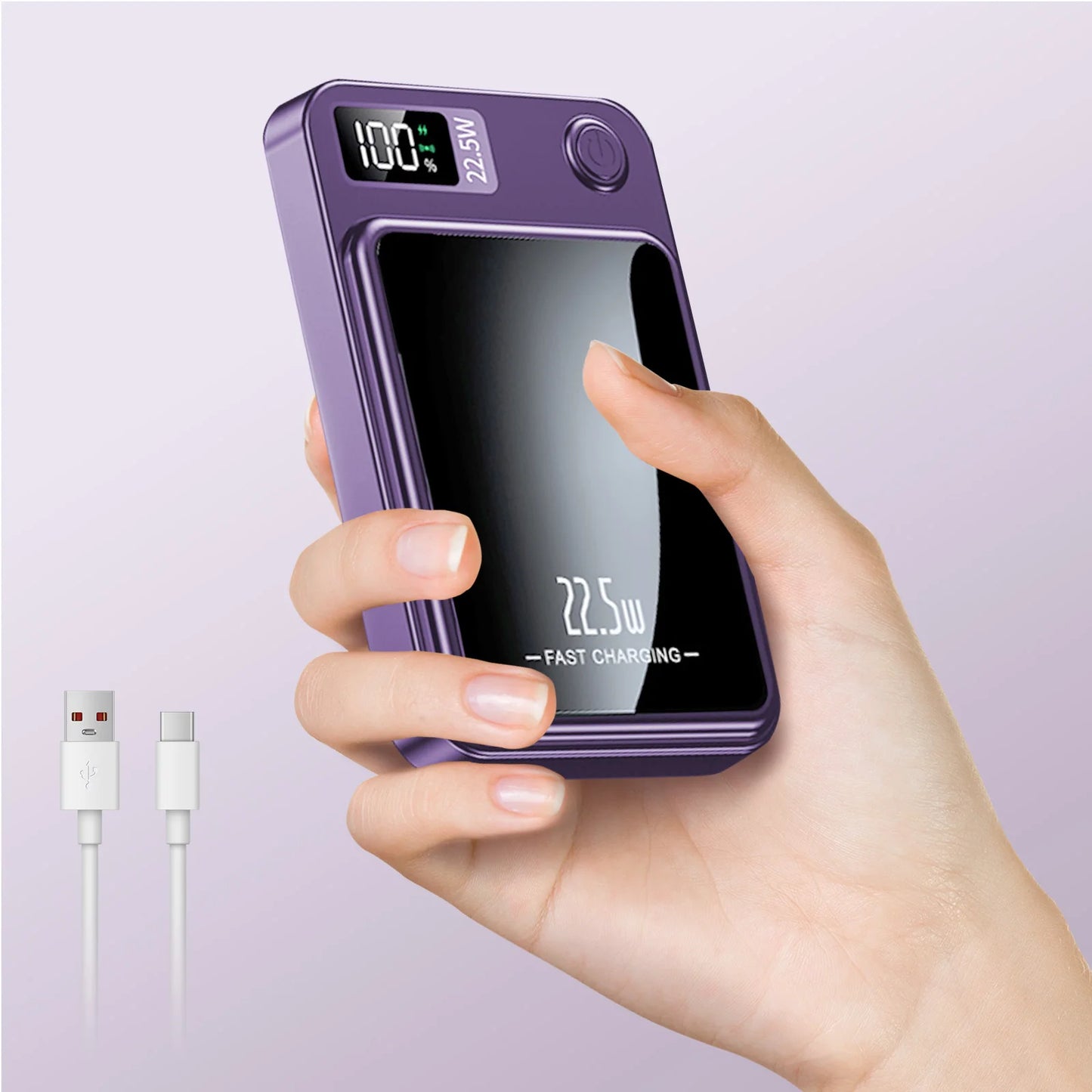 Magnetic Wireless Power Bank 10000mAh Fast Charging LED Display