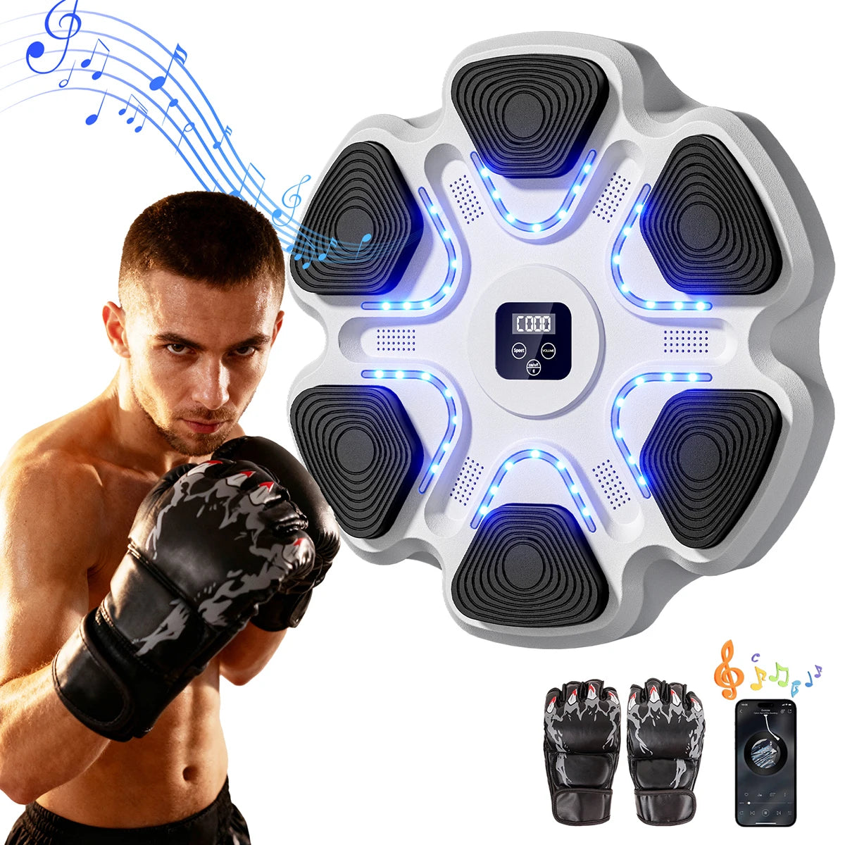 Smart Bluetooth Boxing Machine With Gloves For Home Gym Training