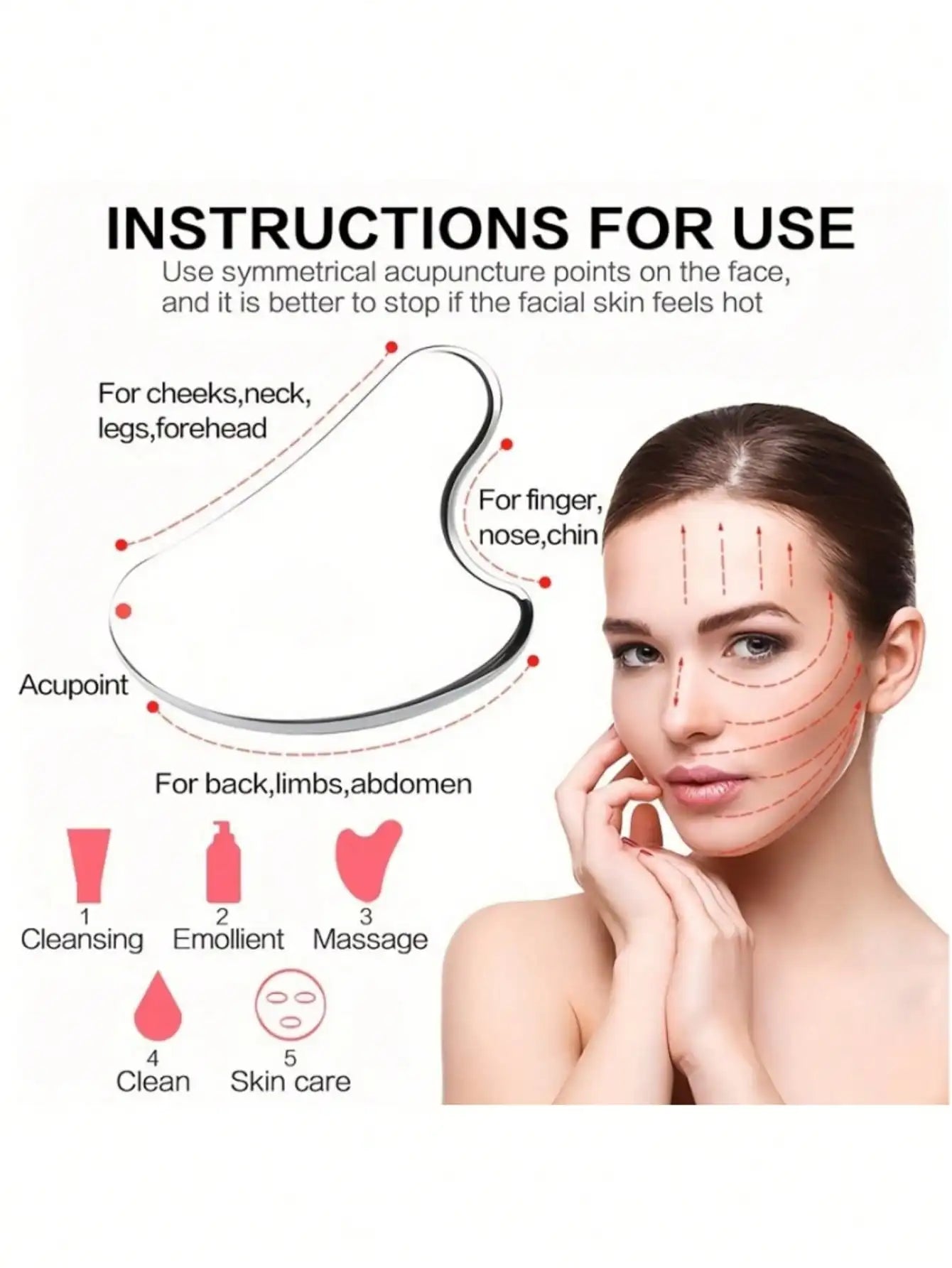 Professional Ice Face Roller Set With Gua Sha Board