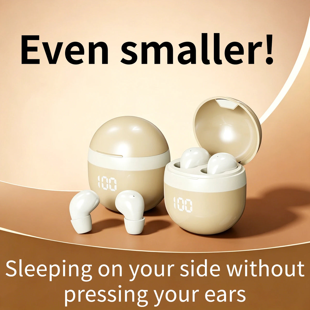 SHUKE Wireless Bluetooth Sleep Earbuds With Noise Cancellation