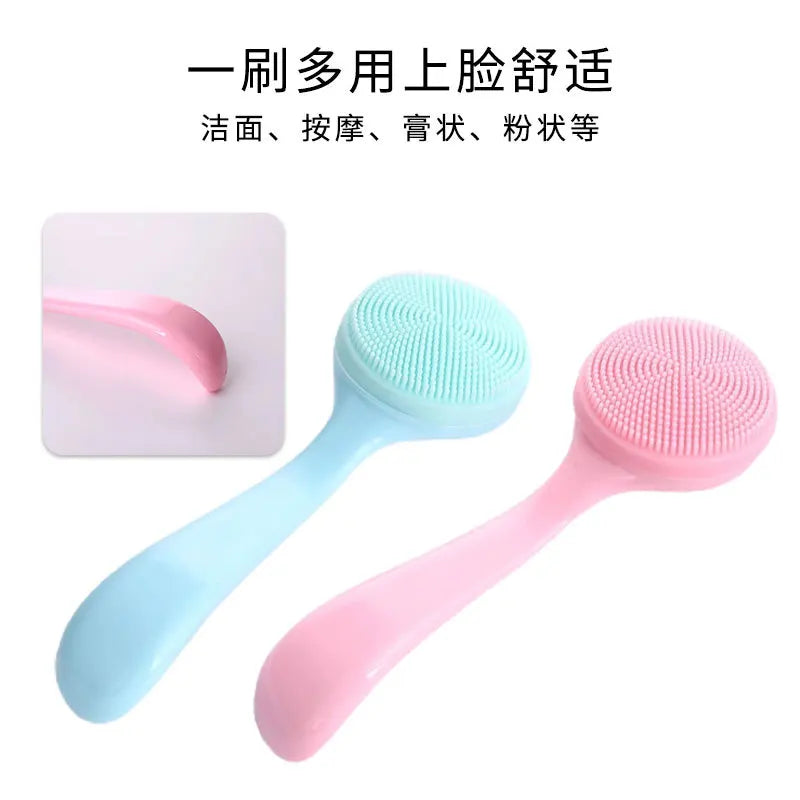 Soft Silicone Facial Cleansing Brush For Makeup Removal And Skincare