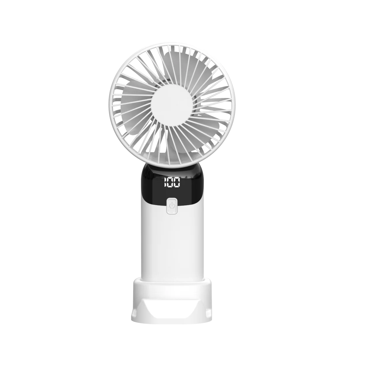 USB Mini Portable Rechargeable Handheld Fan With Integrated Phone Holder