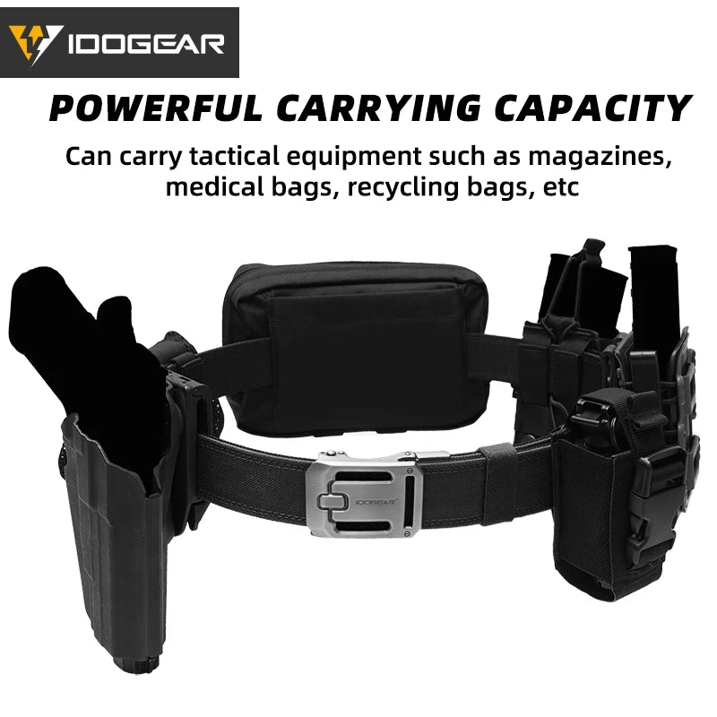IDOGEAR Sports Quick Release Nylon Tactical Ratchet Belt for Men