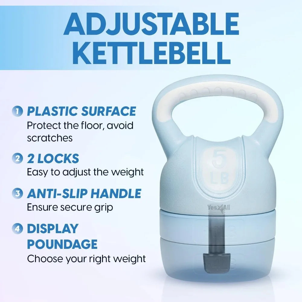 Yes4All Adjustable Kettlebell Set for Strength Training