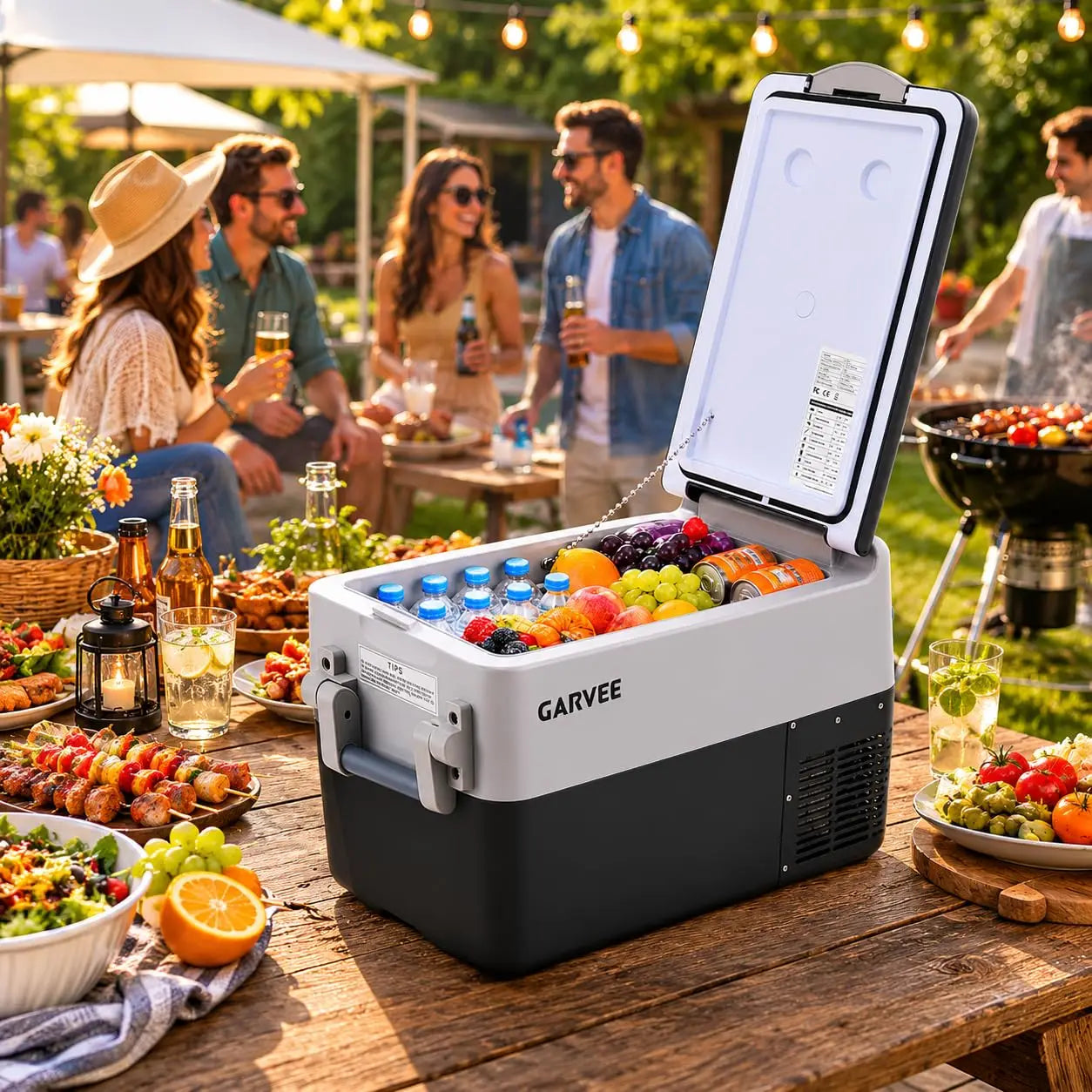 Studyset 53qt Dual Zone Portable Car Refrigerator Fridge