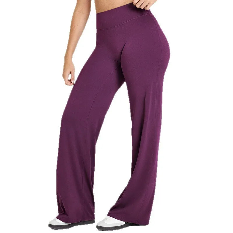NCLAGEN SoftMotion Yoga Pants Women Mid Waist Straight Leg Bottoms