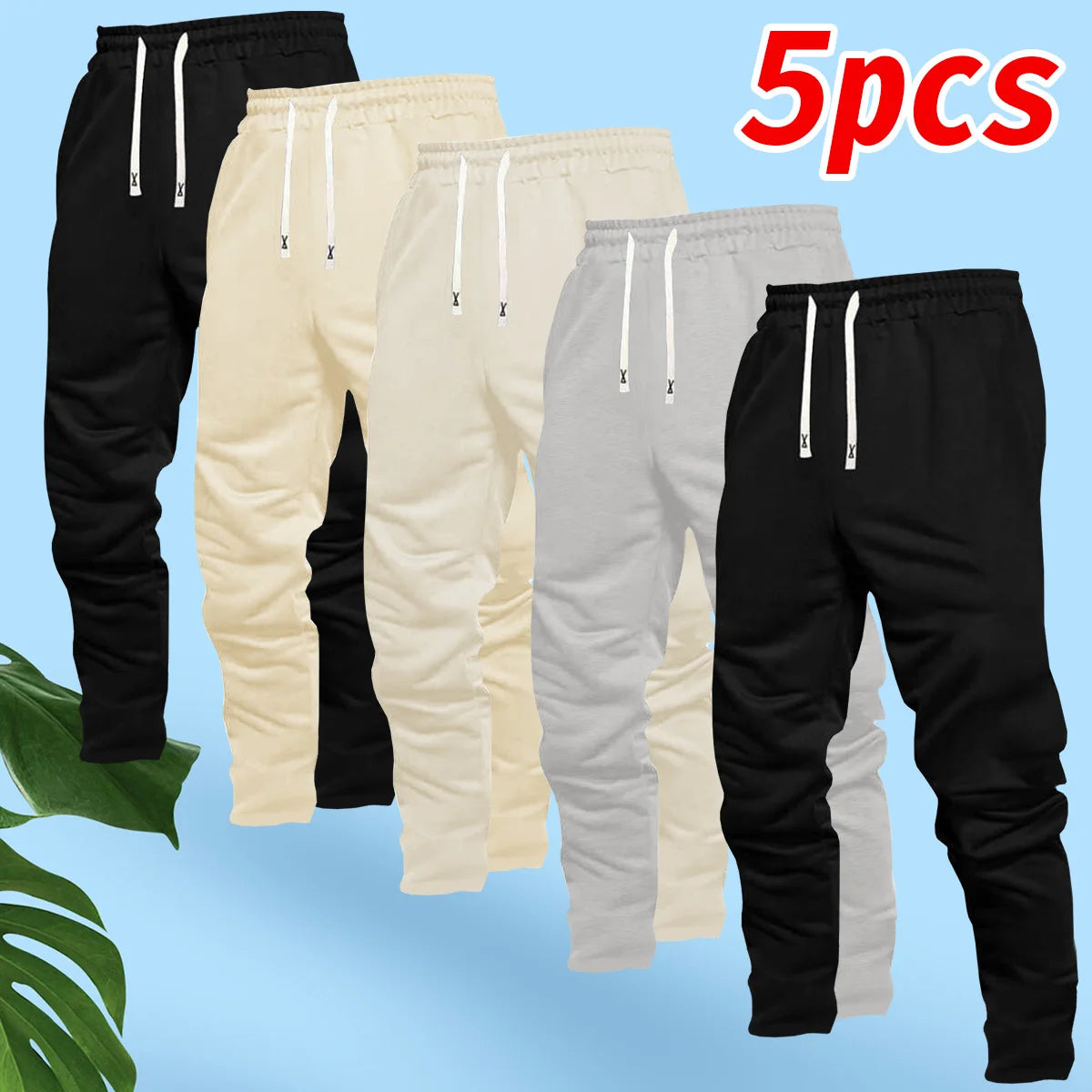Men's Casual Sports Jogger Pants With Breathable Drawstring Waist