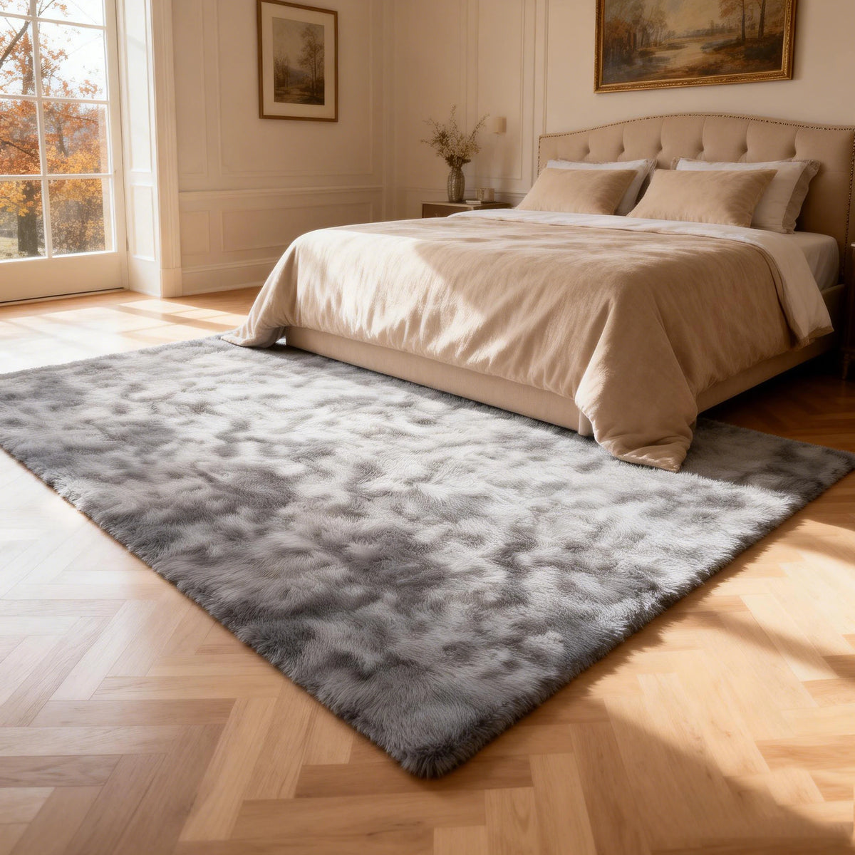 Ultra Soft Shag Area Rug For Living Room And Bedroom Decor