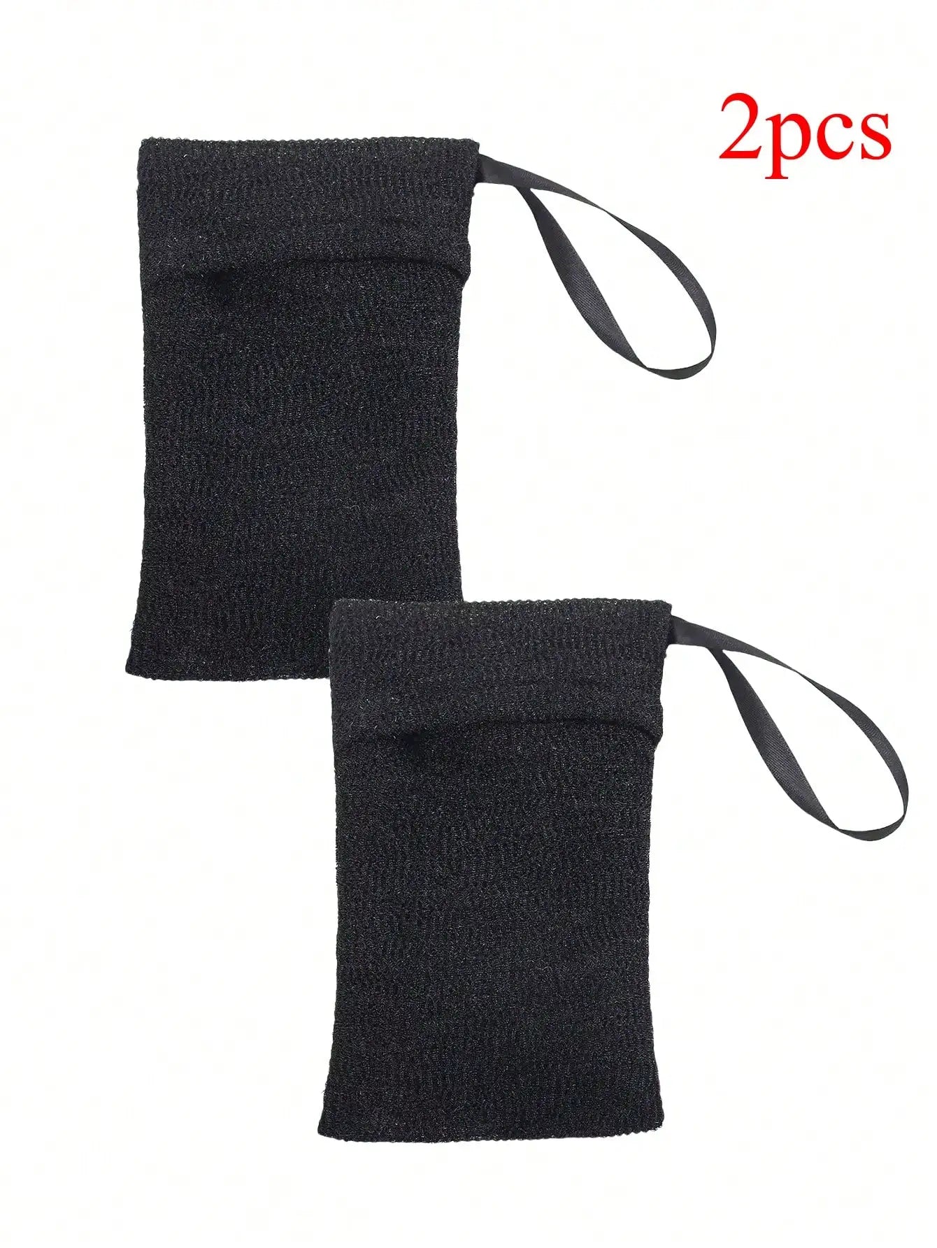 6pcs Exfoliating Mesh Soap Saver Bags With Loofah Cord Net