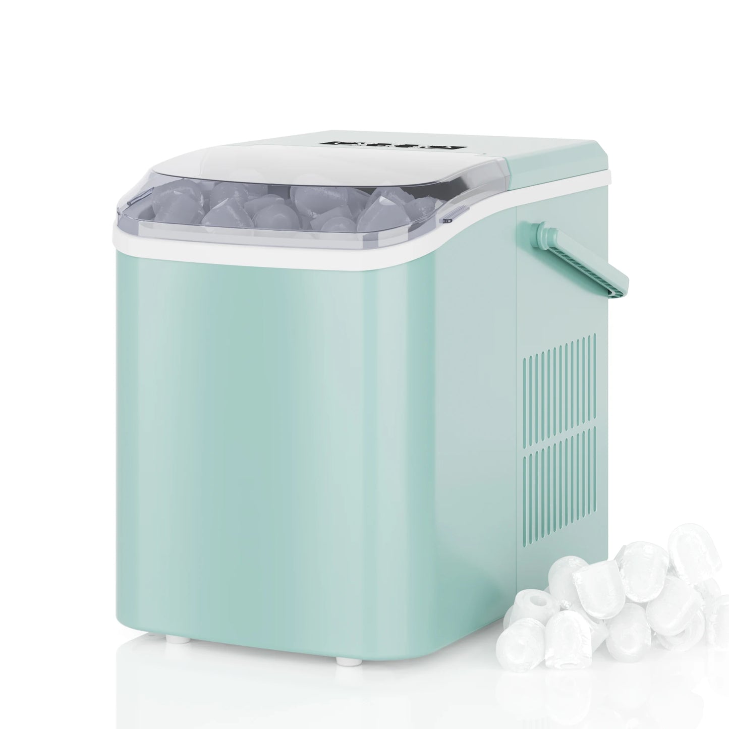 Portable Countertop Ice Maker Featuring Quick Self Cleaning Function