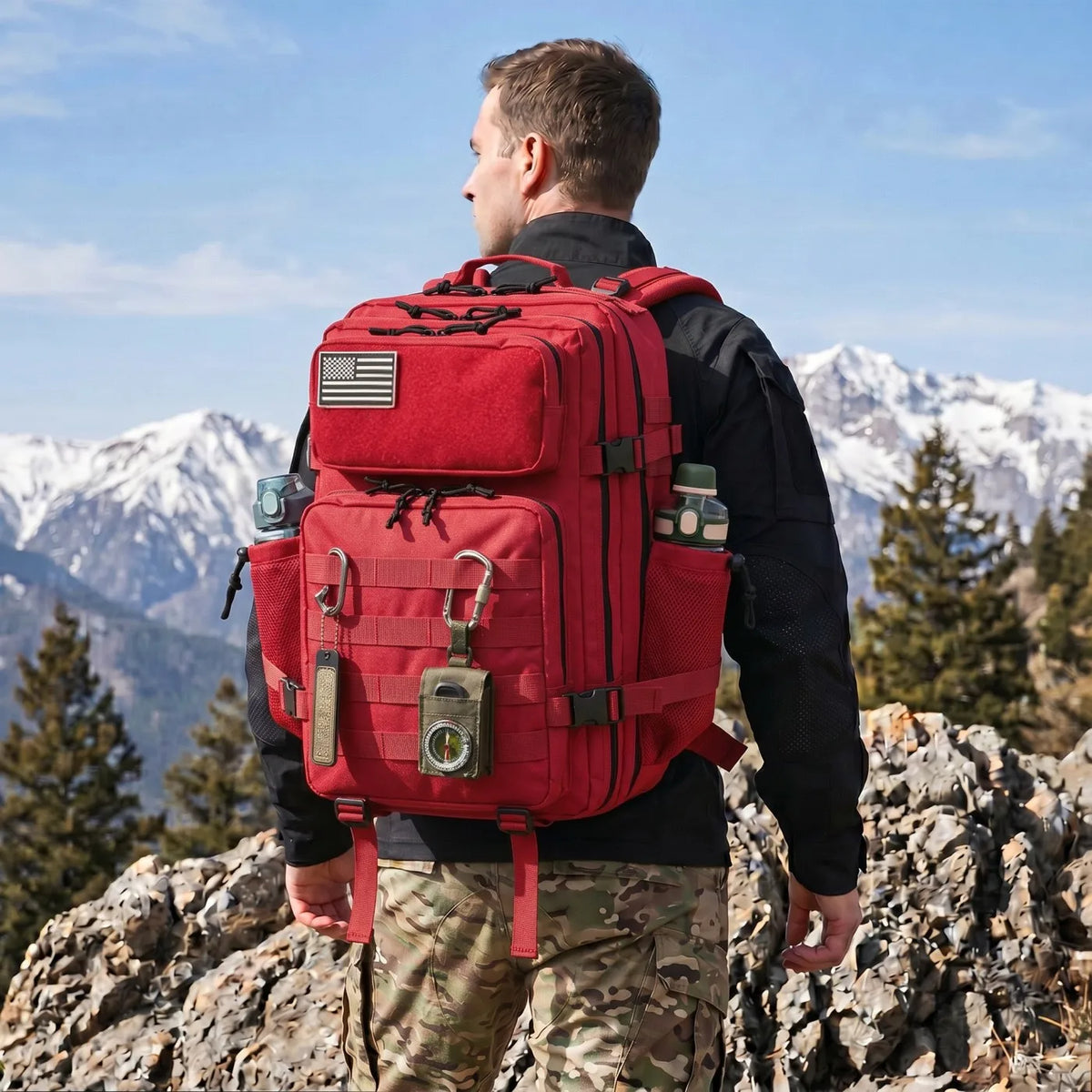 ReFire Gear Tactical Hunting Backpack With Dual Water Bottle Holders
