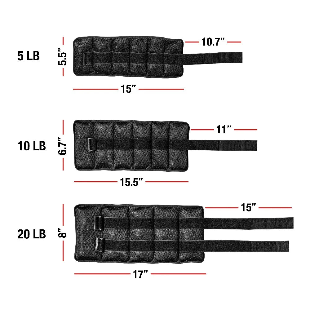Fuel Pureformance Adjustable Ankle Wrist Weights Pair Fitness Training
