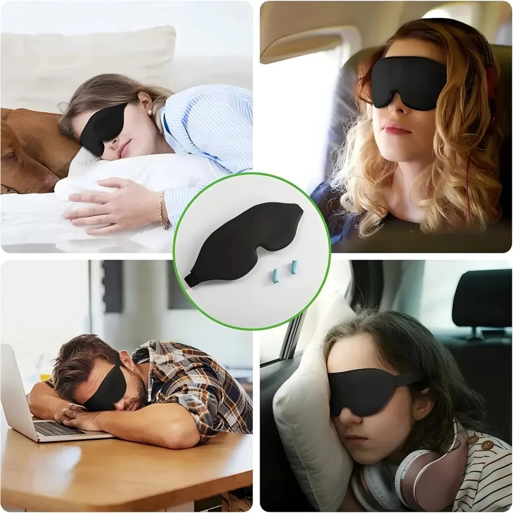 Premium 3D Memory Foam Sleep Eye Mask With Adjustable Straps