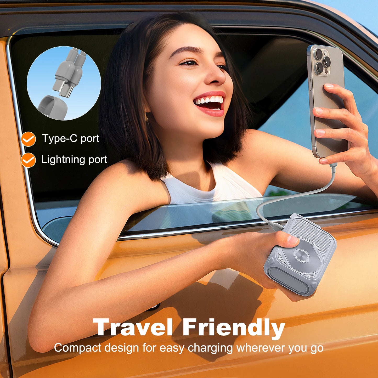 Prunus Magnetic Wireless Power Bank With Digital Display Phone Holder