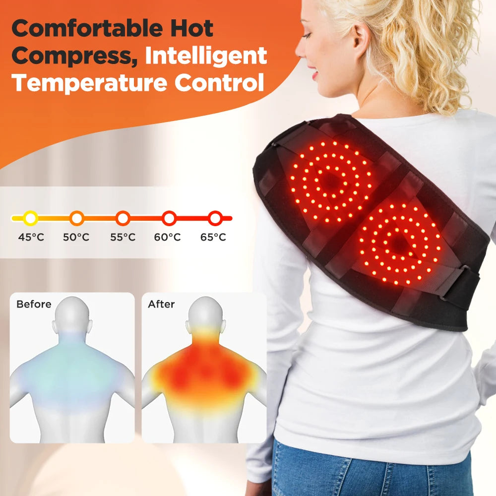 Hailicare Heating Vibration Massager Belt With Red Light