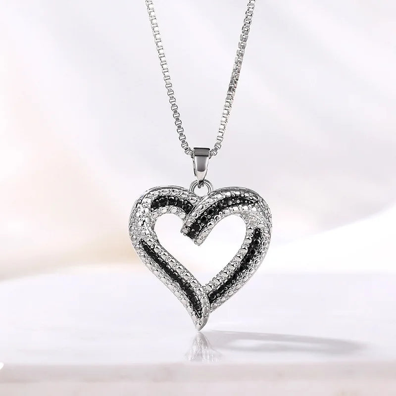 Zhixun Zinc Alloy Heart Shaped Pendant Necklace With Mood Tracker