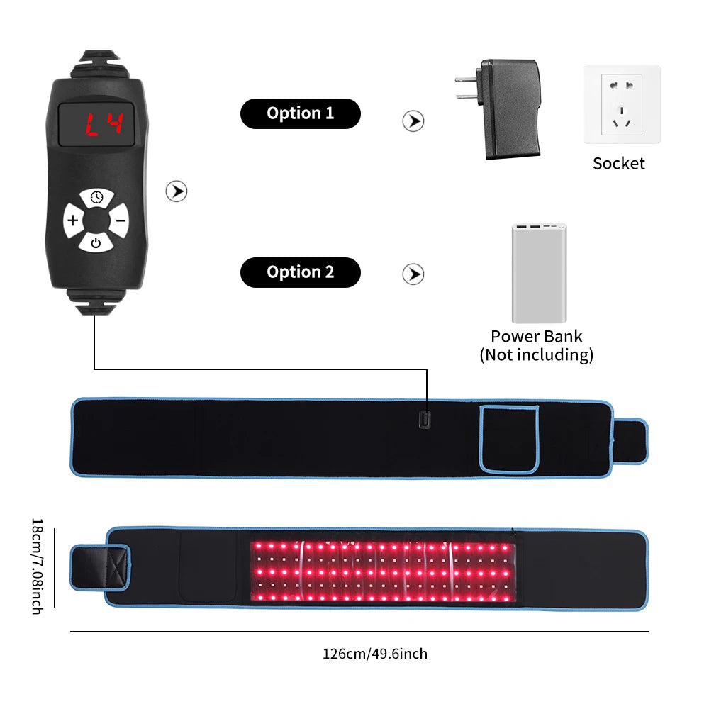 Near Infrared Red Light Wrap Belt For Body Relaxation