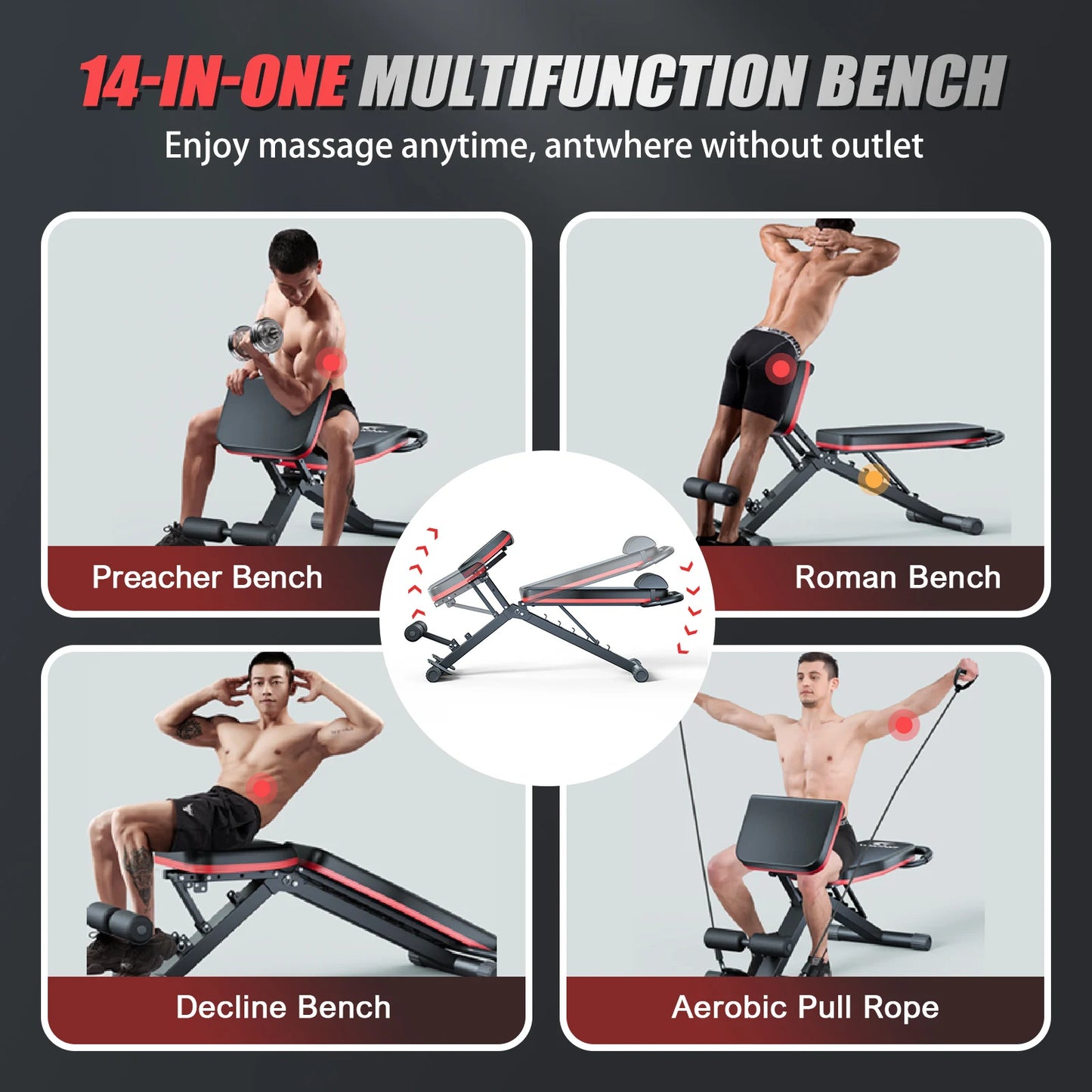 Pre Assembled Foldable Dumbbell Weight Bench For Home Workouts