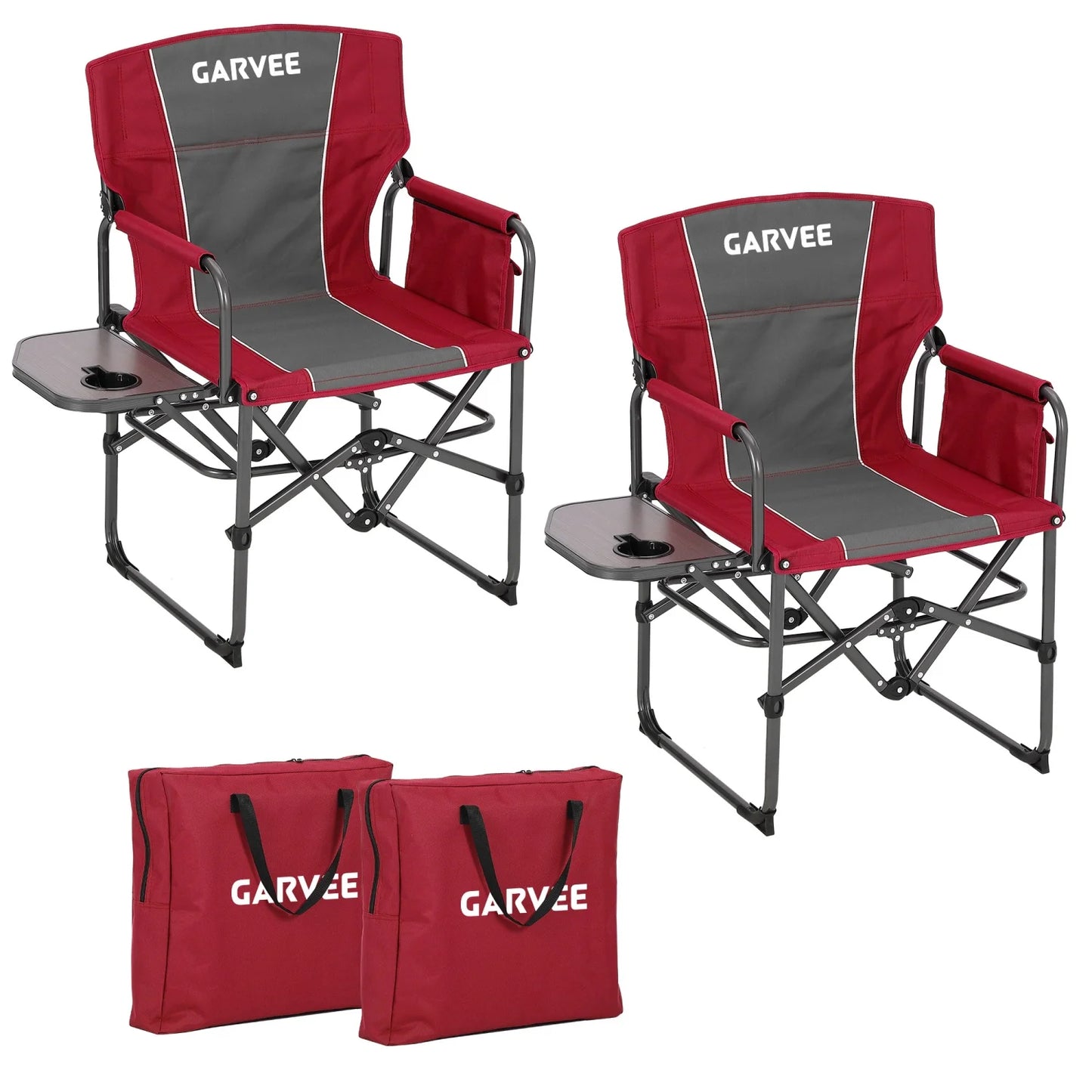 HiMISS Folding Directors Chair With Cup Holder For Outdoor Camping Leisure