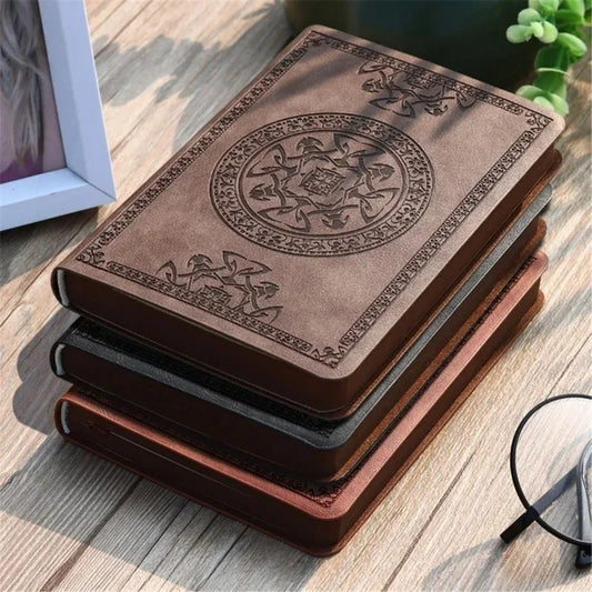 Portable Vintage Leather Notebook Diary Journal Stationery Gift