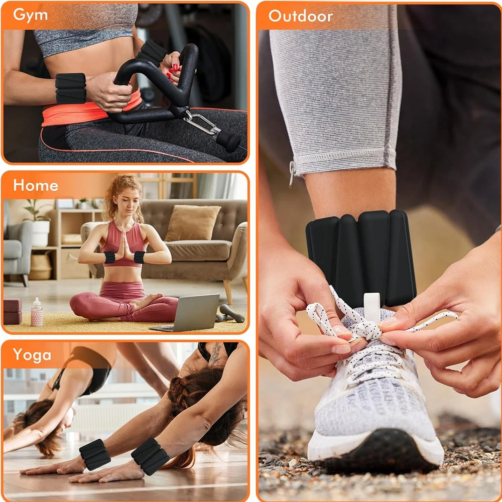 RGGMQQ Adjustable Wrist And Ankle Weights For Yoga And Training