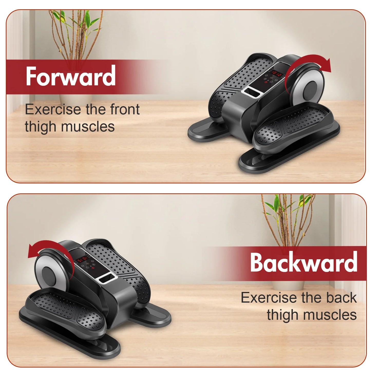 Gamewiu Under Desk Elliptical Mini Leg Exerciser With LCD Display