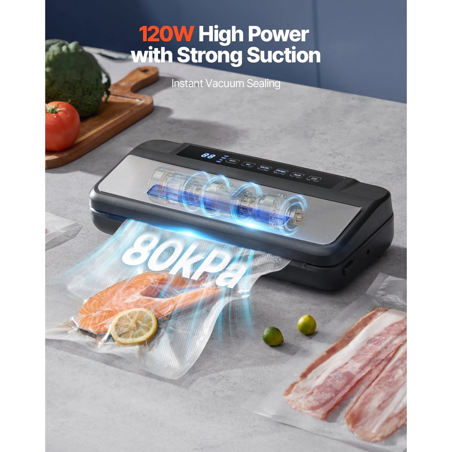 SucceBuy Electric Vacuum Sealer Machine For Kitchen Food Preservation