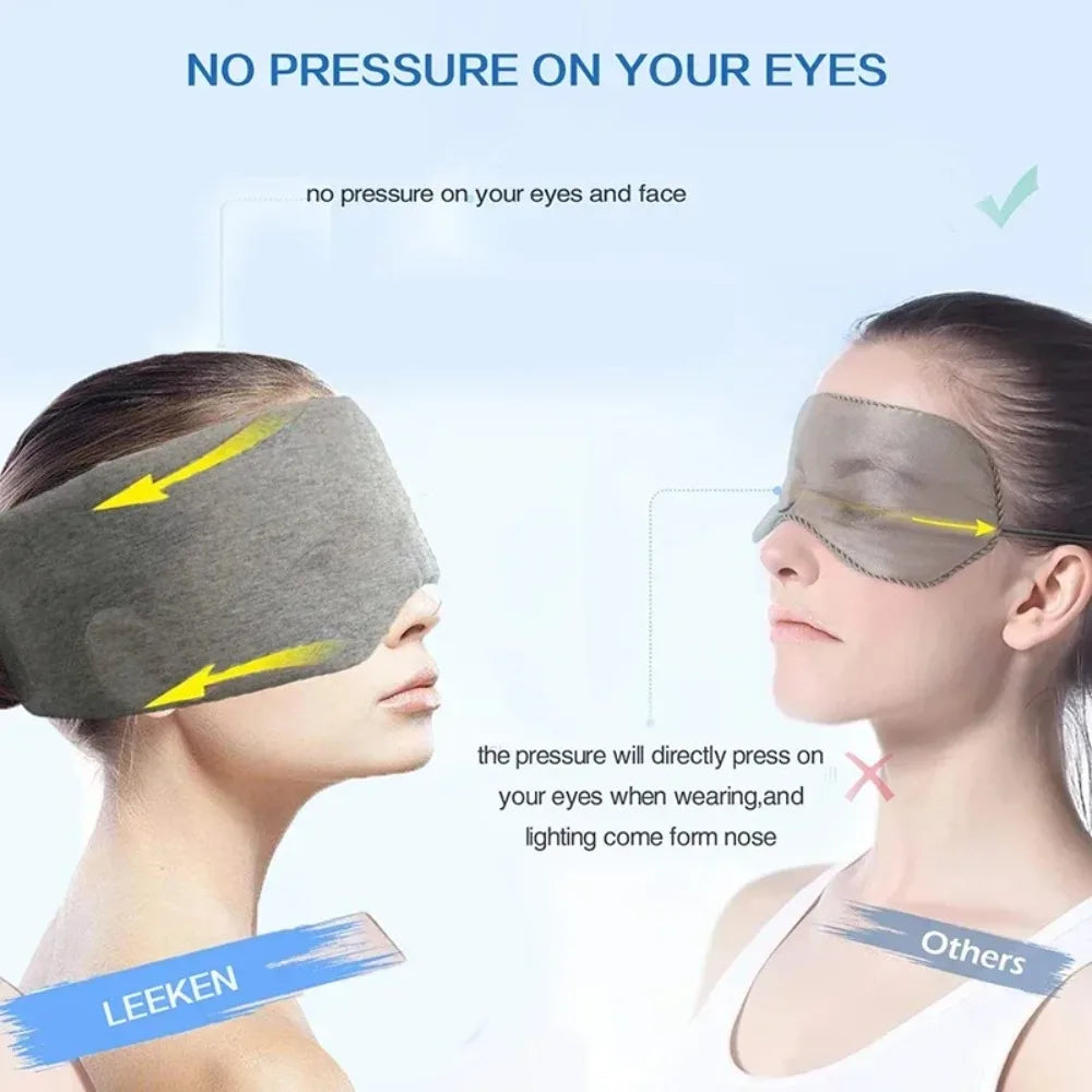 Adjustable Light Blocking Eye Mask For Comfortable Sleep And Travel