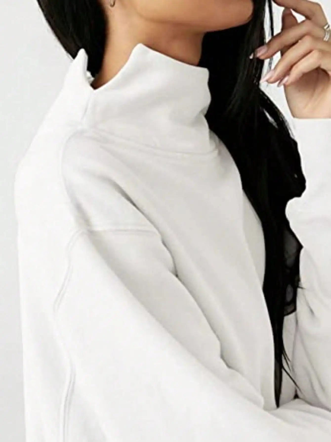 Fisoew Ribbed Turtleneck Sweater Long Sleeve Knit Pullover Top