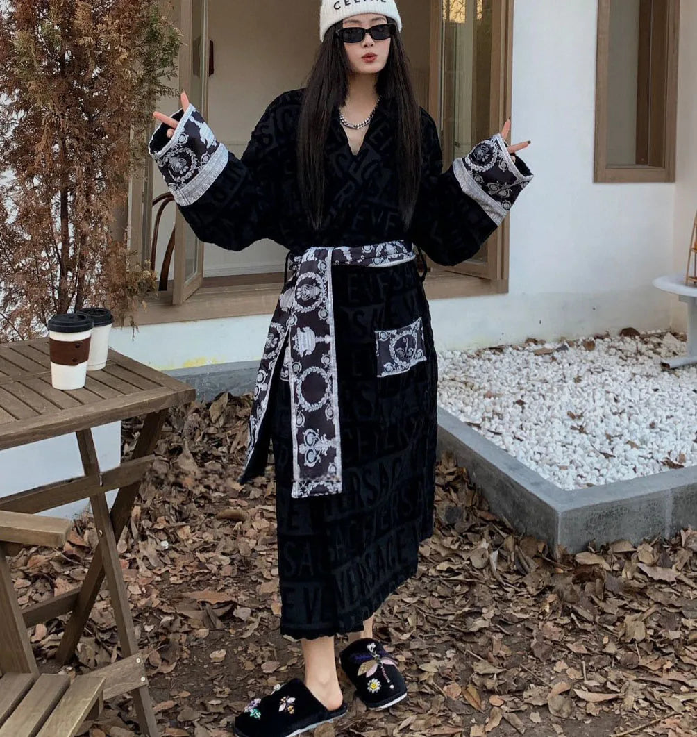 Luxury Cotton Unisex Bathrobe Hotel Inspired Sleepwear