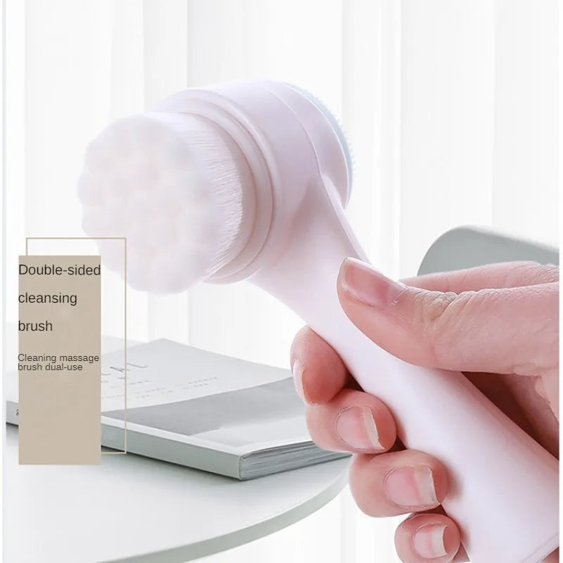 Silicone Double Sided Facial Brush For Blackhead Removal And Exfoliation