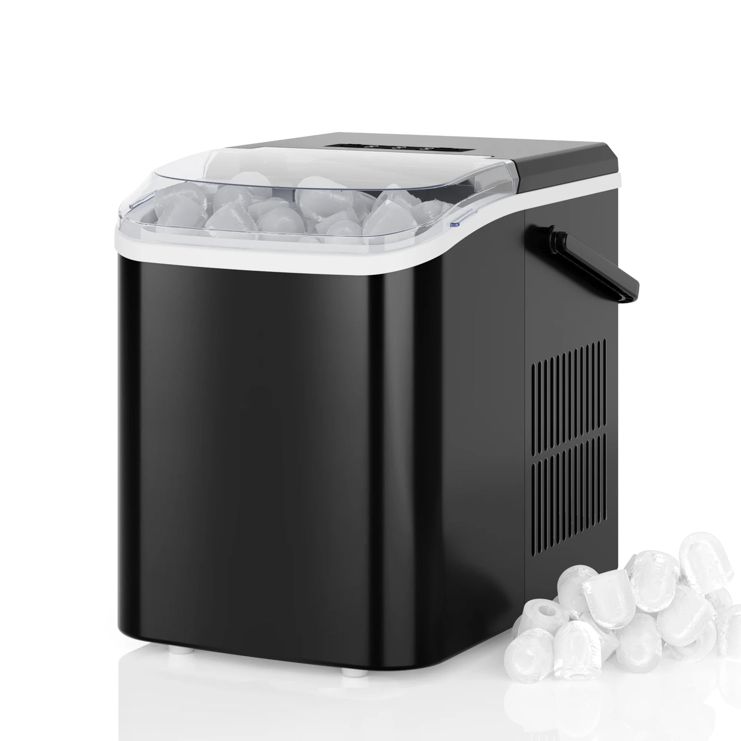 Portable Countertop Ice Maker Featuring Quick Self Cleaning Function