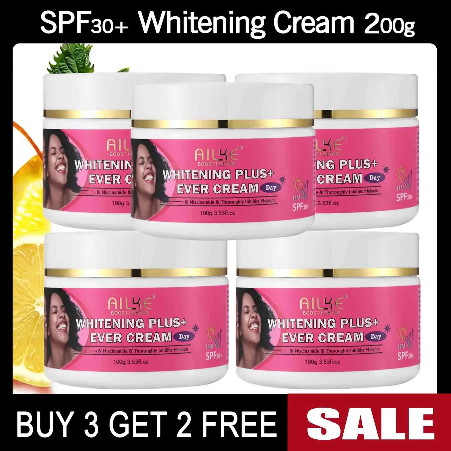 AILKE Skin Glowing Set With Niacinamide Moisturizing Brightening Cream