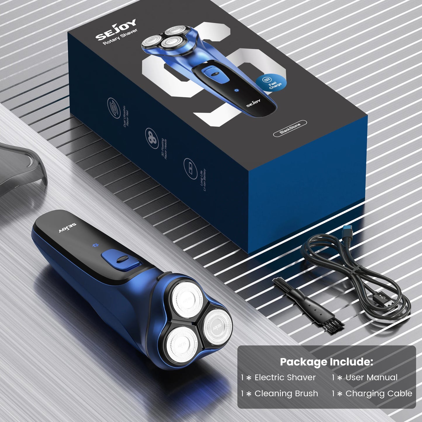 SEJOY BLASTO1 Electric Shaver For Men Rechargeable Triple Floating Head