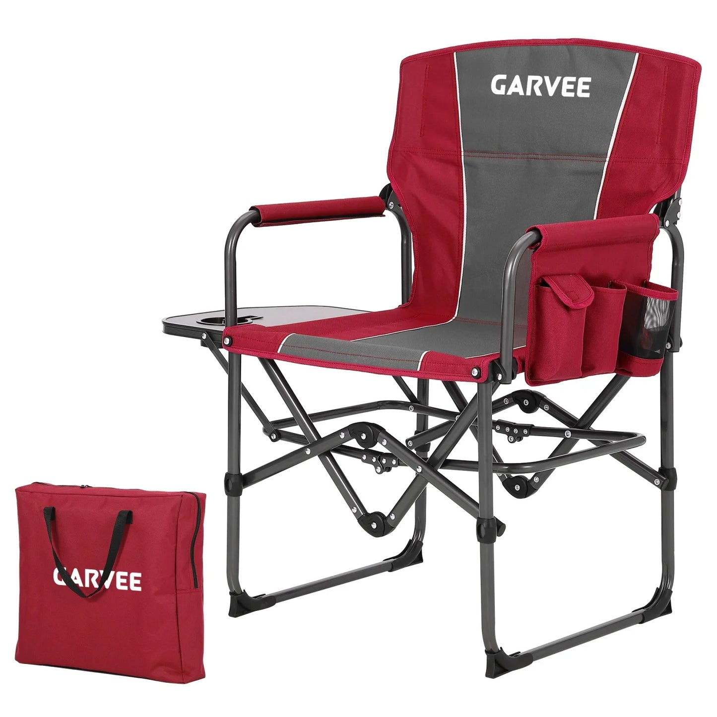 HiMISS Folding Directors Chair With Cup Holder For Outdoor Camping Leisure