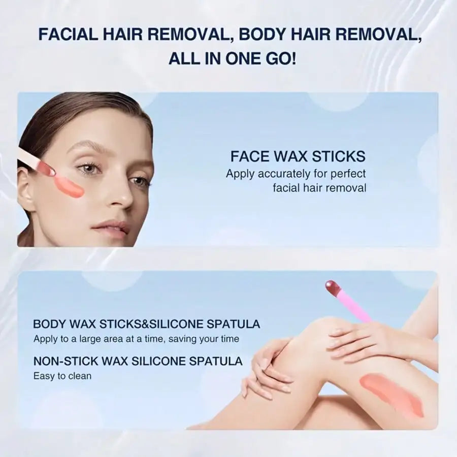 Viilife Hard Wax Hair Removal Kit With Warmer And Beads