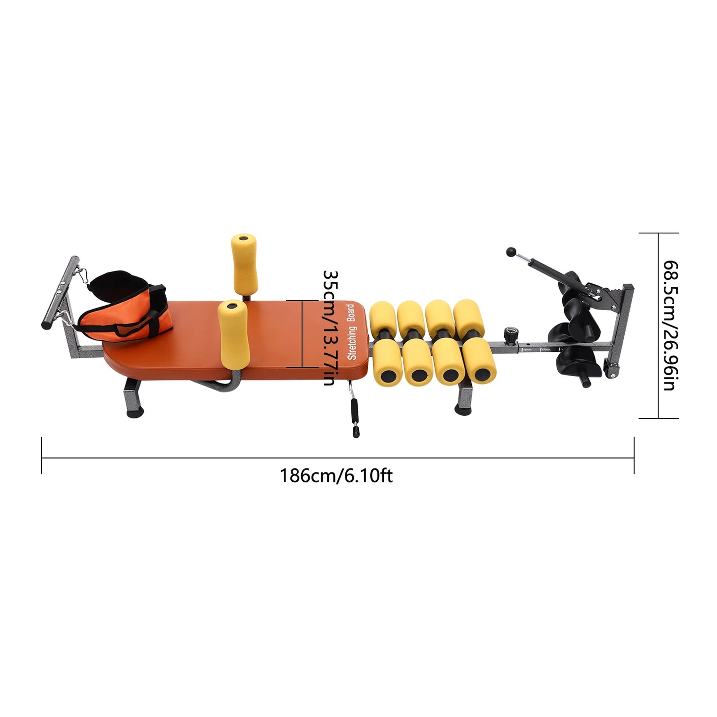 Portable Adjustable Back And Neck Stretching Bench Trainer