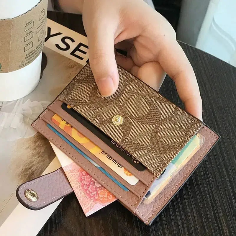 Saint.Bos Ultra-Thin Monogram Card Holder Ins Style Wallet