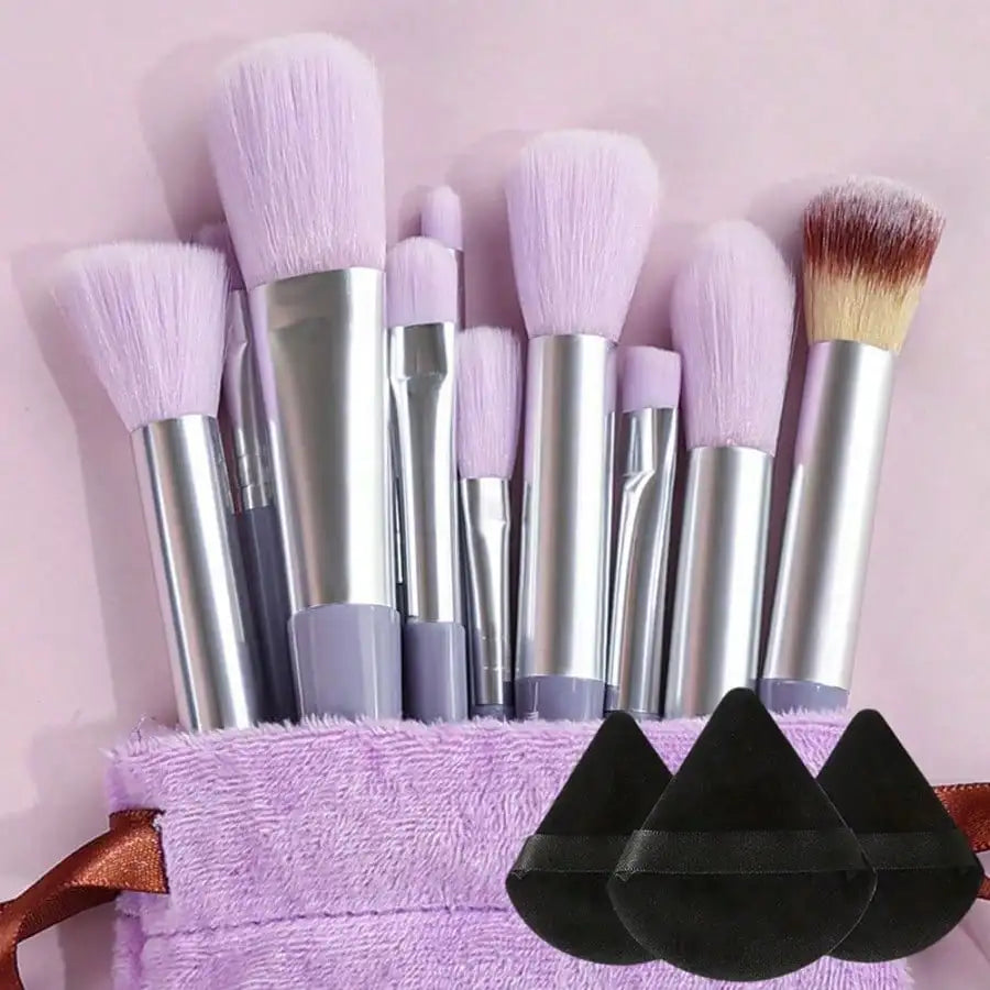 Professional Cosmetic Makeup Brush Set With Sponge And Bag