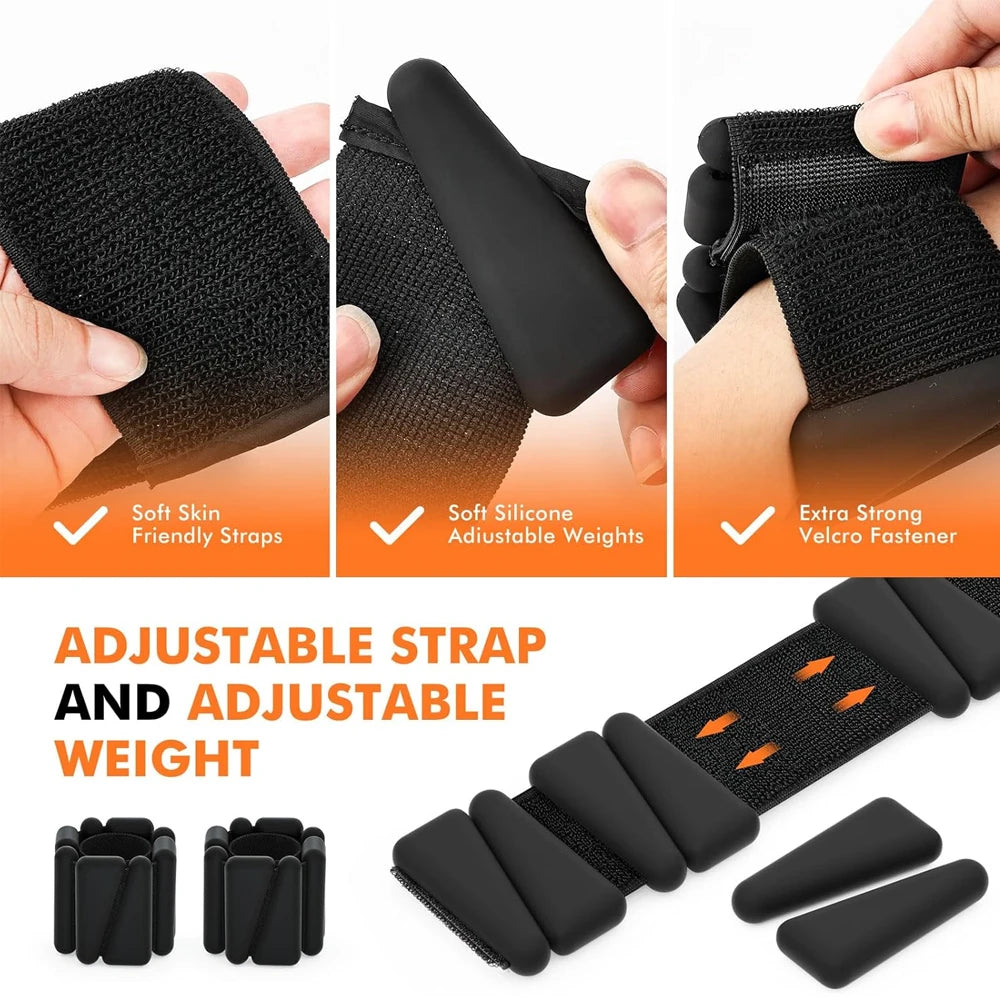 RGGMQQ Adjustable Wrist And Ankle Weights For Yoga And Training