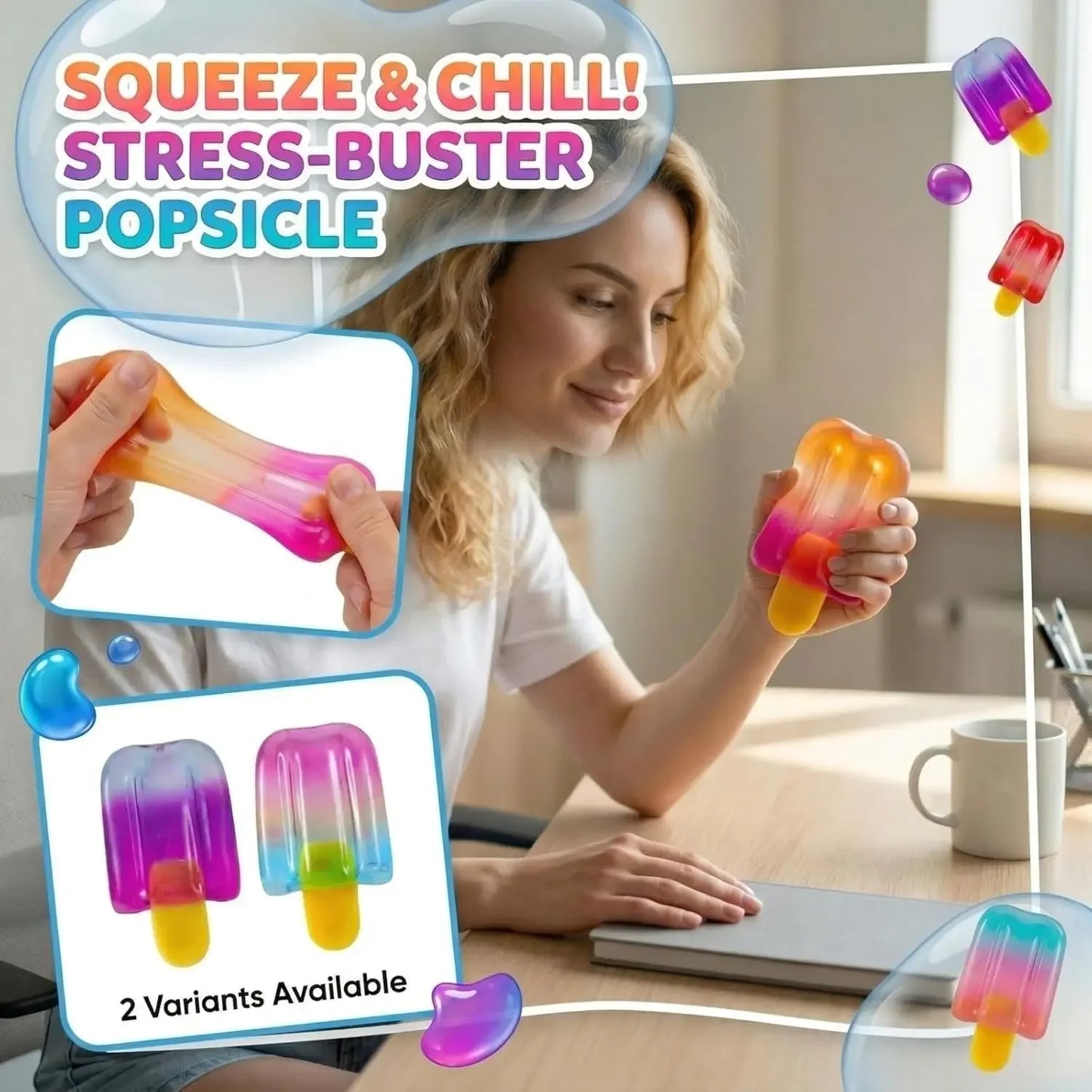 Soft Ice Cream Squishy Fidget Toy Slow Rebound Stress Ball