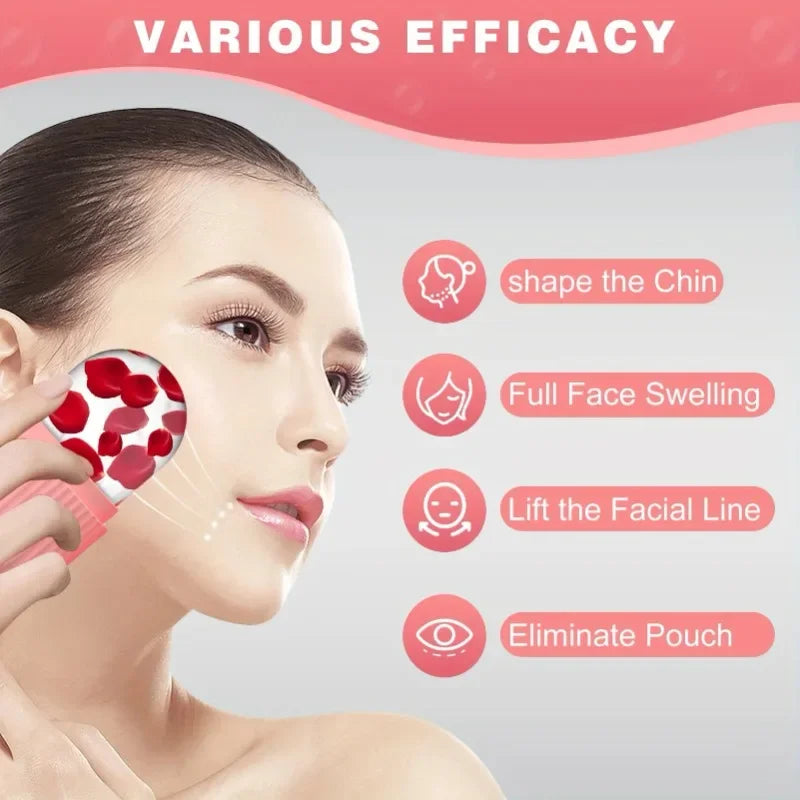 Silicone Cooling Facial Ice Roller Massager For Beauty Spa Treatment